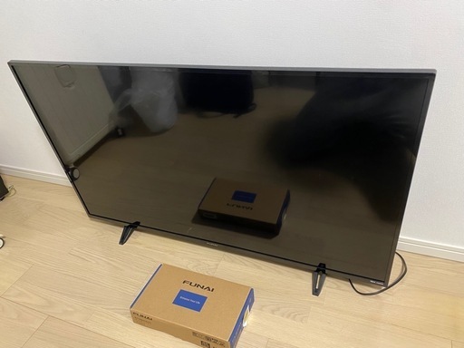 船井50型テレビ+PS4+4Kチューナー+アンテナケーブル+HDMI