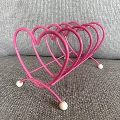 美品　本立て　ブックスタンド　ハート