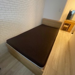 ニトリ　収納シングルベッド　マットレス付