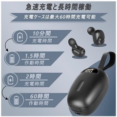✨新品✨MFDXWCV 集音器 ブラック高齢者集音器 音量調節可能 USB充電式の画像