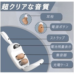 ✨新品✨MFDXWCV 集音器 ブラック高齢者集音器 音量調節可能 USB充電式の画像