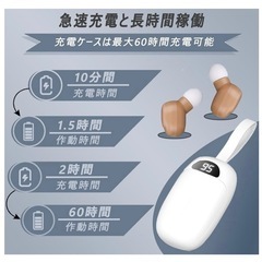 ✨新品✨MFDXWCV 集音器 ブラック高齢者集音器 音量調節可能 USB充電式の画像