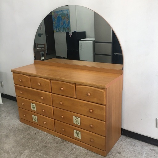 大型ミラー付きタンス