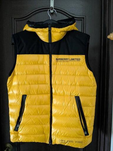 バーバリーダウンベスト 関税負担なしBurberryチェックナイロンリバーシブルパファージレ