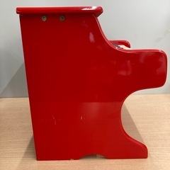 ミニピアノ　赤　木製　※2400010506802の画像
