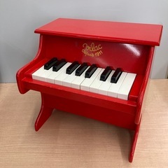 ミニピアノ　赤　木製　※2400010506802