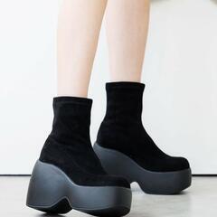 【今日お渡し可】ボリュームソールストレッチブーツ