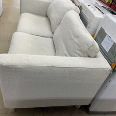 二人掛けソファ　No.2997　イケア　IKEA　ホワイト　ファブリックソファ　【リサイクルショップどりーむ荒田店】の画像