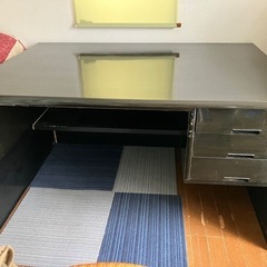 黒塗りの机　書斎用