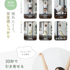 オシャレなぶら下がり健康器⭐︎懸垂マシンとマットの画像