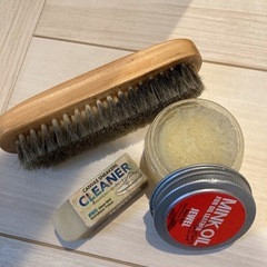 ミルクオイル　ブラシ　靴クリーナー　セット
