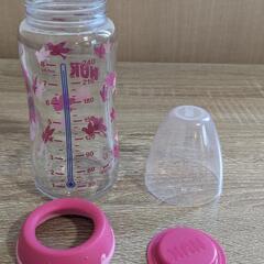 NUK ガラス製哺乳瓶 240ml 母乳保存バッグ付きの画像
