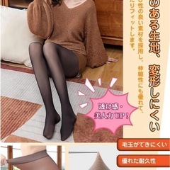 【未使用】着圧タイツ 85g 10〜25℃　透け感 ブラウン 薄手 フリーサイズ 美シルエットの画像