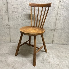 レトロ アンティーク 丸座面 背もたれ 高さ79cm 