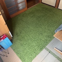 ラグ　緑　