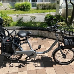 子乗せ自転車、電動なし、チャイルドシート付き。ほぼ未使用