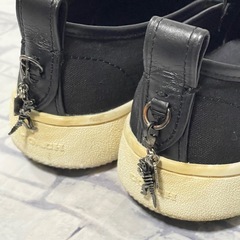 コーチ COACH G3766 スリッポン REXY CAPSULE レキシースリッポン 恐竜ワッペン キャンバス チャームメンズ 靴 25.5ブラック 黒の画像
