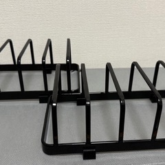 調整中　美品  山崎実業 ディッシュスタンド  黒2個セット