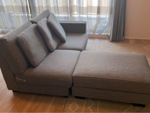 決まりました　アルモニア　３人掛けソファ　オットマン　セット