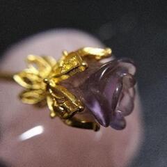ばら🌹フローライト⚜️髪かんざし