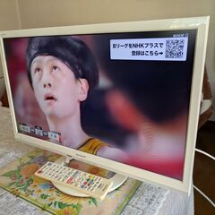 決定【中古】SHARP 22V型 LED液晶テレビ AQUOS LC-22K45-W ホワイト