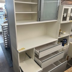 値下げしました！配達可【キッチンボード】【食器棚】【収納 】クリーニング済み【管理番号10405】の画像