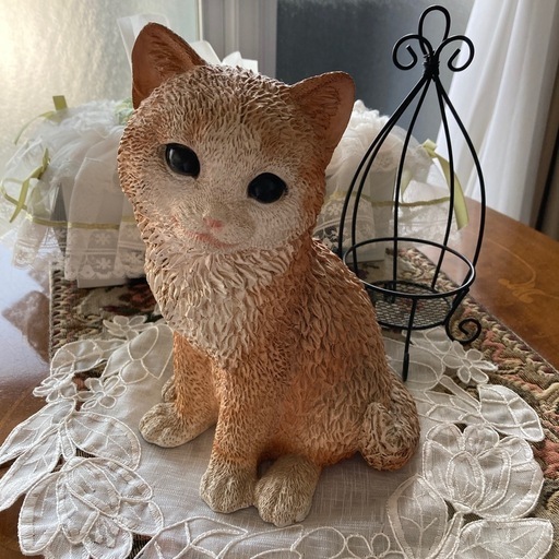 猫の置物（イタリア製）