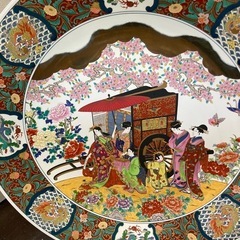 金龍窯　有田焼大皿　博山作