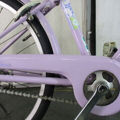 E277　★12800円★整備済み 中古子供自転車 ブリヂストン　エコパル【22インチ 　パープル】の画像