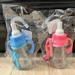 光るピカピカ哺乳瓶ボトル×2