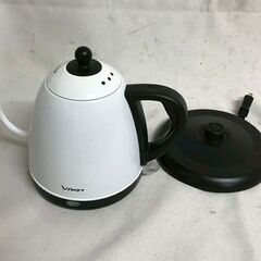 【北見市発】ドリテック DRETEC ビアレグレ エレクトリックケトル VD-K121 2017年製 白 ポット 湯沸かし器 (E3395kkmM)