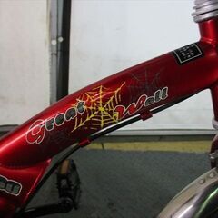 E286　★　8500円★整備済み 中古子供自転車 グレートウォール　レッド【18インチ 】の画像