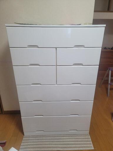 ニトリ ハイチェスト トラウト 80 5/13ニトリ ハイチェスト トラウト80 ホワイト ニトリ チェスト