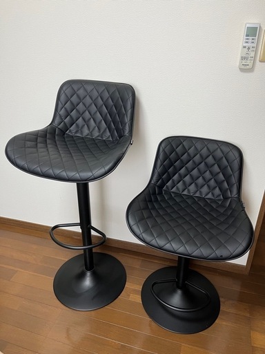 カウンターバーチェア 2脚セット