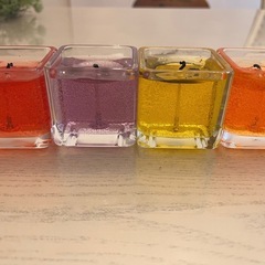 キューブ　キャンドル 4個セット