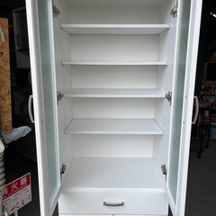 【送料込み】【美品】ニトリ　食器棚　コパンT 60DB WH