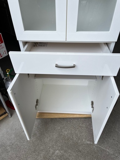 ニトリ 2022年製 カップボード 食器棚 コパン COPAIN T 60DB WH 幅60cm