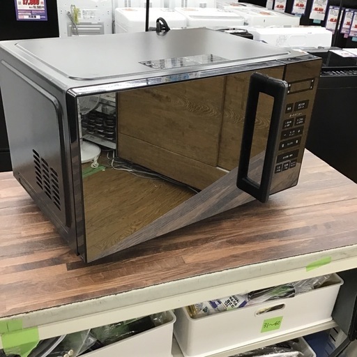 #E-9【ご来店頂ける方限定】YAMAZENのフラット電子レンジです