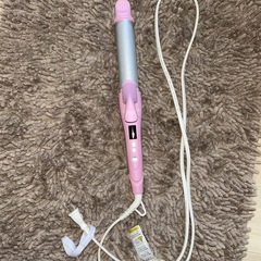 2WAY ストレート＆カールヘアアイロン  32mm マイニュアンス　ピンク 