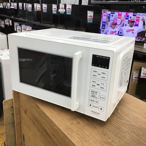E-33【ご来店頂ける方限定】HITACHIのフラット電子レンジです