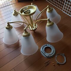 National/ Panasonic 天井吊下型 ６灯 引掛けシーリング シャンデリア 6～10畳 HEN7631E 蛍光灯照明器具
