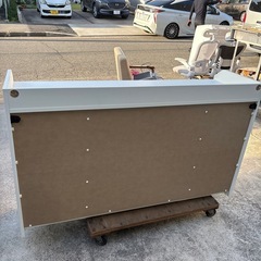 【美品】キャビネット　サイドボード　白　ホワイト　タンス　収納家具　食器棚　キッチンボードの画像