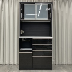 KE-6【新入荷　リサイクル品】ニトリ　ポスティア100 オープンキッチンボード　黒の画像