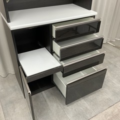 KE-6【新入荷　リサイクル品】ニトリ　ポスティア100 オープンキッチンボード　黒の画像