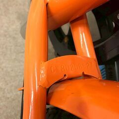 【北見市発】折りたたみ自転車 CW80206527 16インチ オレンジ(E3402awra)の画像