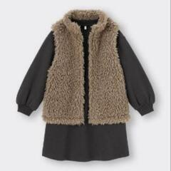 GU/女の子/冬物/ワンピース/カーディガン/140cm/150cmの画像