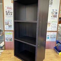 【塩尻市引き取り限定】3段カラーボックス 木目調 ダークブラウン...