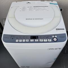 洗濯機 7kg シャープ SHARP【2019年製】 ES-T711-W 送風 乾燥機能付 全自動