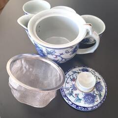 台湾茶器🏵️花柄飲茶セットの画像