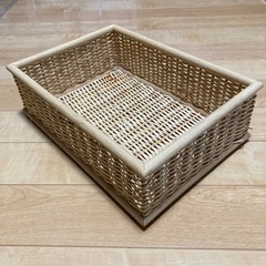 無印良品　重なるブリ材長方形バスケット